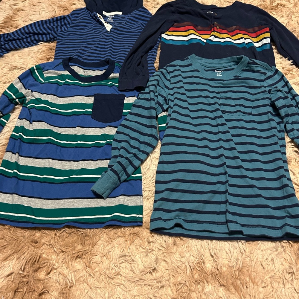 Carter's Blue and Green Long Sleeve Tees